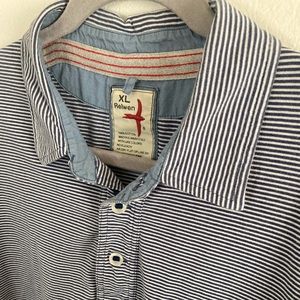 Relwen Jersey Stripe Cotton Pocket Polo L/XL